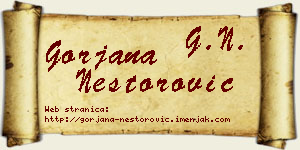 Gorjana Nestorović vizit kartica